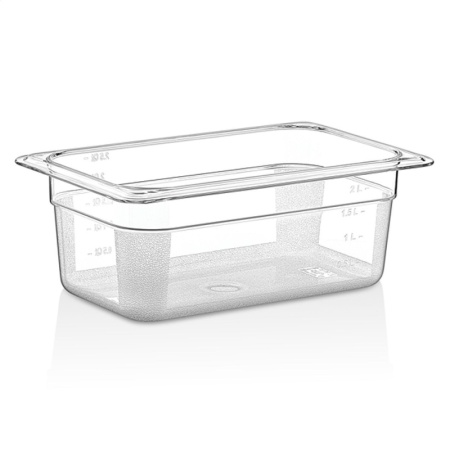 Гастроемкость GN 1/4 265x162x(h)100мм 2л прозрачная (PC)