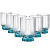 Набор стаканов для воды и десертного белого вина 300мл Rocks FLORIAN LUCENT BLUE, 6шт