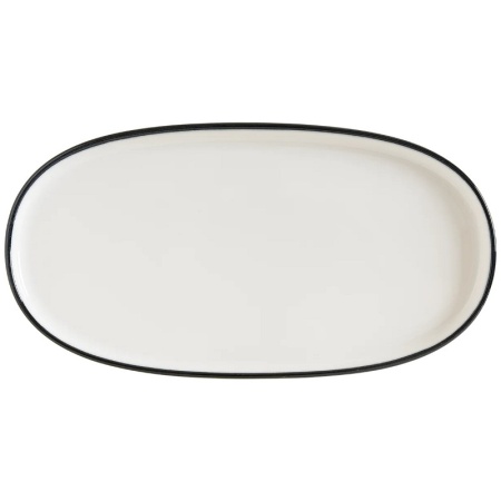 Тарелка овальная 25x13см LINEA Black Hygge