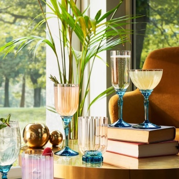 Набор бокалов для коктейля 245мл Whiskey FLORIAN LUCENT BLUE, 6шт