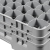 Кассета Camrack на 36 ячеек для мойки и хранения бокалов Ø7.3x15.5см Cambro серый