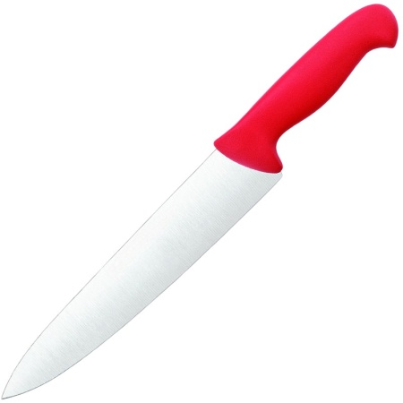 Нож поварской 25см узкий Profi-Chef красный