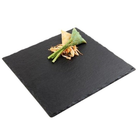 Поднос сервировочный квадратный 25x25см (h)4-7мм 25x25см сланец