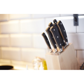 Набор кухонных ножей RIVIERA 5шт с мусатом на подставке