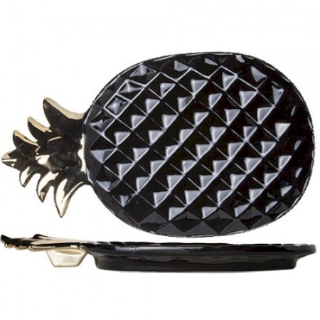 Блюдо 29x15.5см PINEAPPLE Black