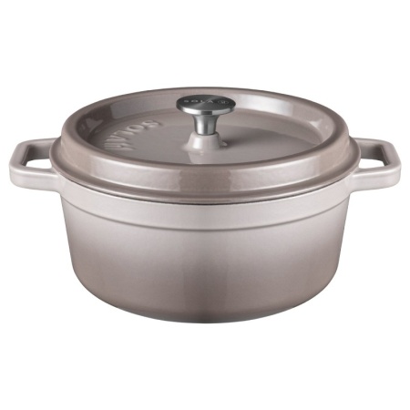 Кокот с крышкой Ø28см 5л серый