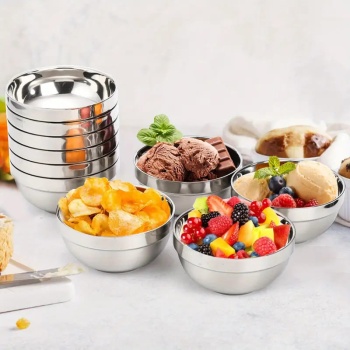 Блюдо металлическое Ø13см с двойными стенками Profi-Chef