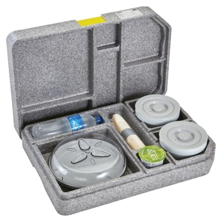 Термоподнос с посудой 53x37x11.8см GoBox Cambro серый