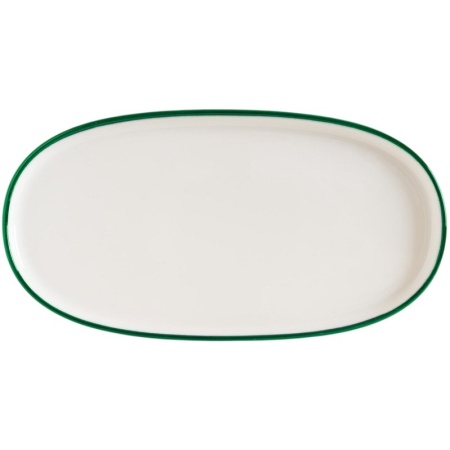 Тарелка овальная 25x13см LINEA Green Hygge