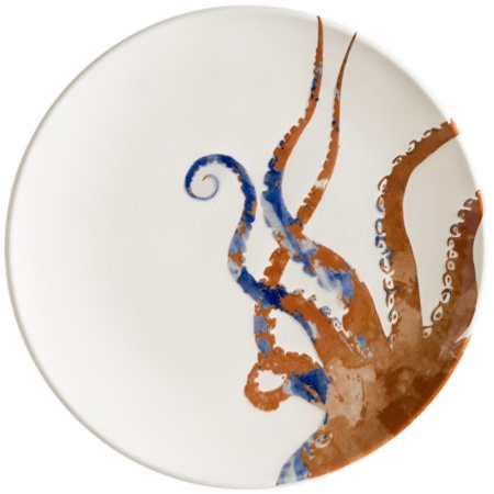 Тарелка плоская Ø25см AQUELIS Octopus Gourmet