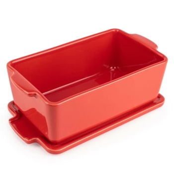 Емкость для запекания 20x11см APPOLIA Red с крышкой и прессом