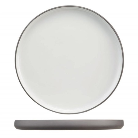 Тарелка десертная Ø21см IOWA серо-белая