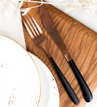 Нож столовый 23.1см Provence медный матовый цвет PVD покрытие