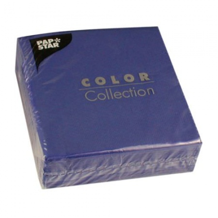 Салфетка 1сл 33x33см COLOR Collection синяя, 100шт