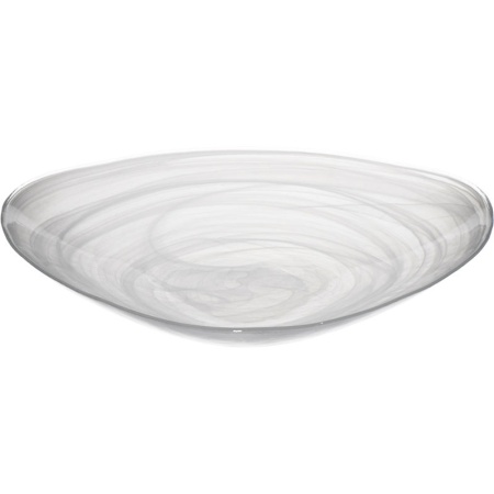 Блюдо стеклянное 30x29.5x(h)4.1см Tria белый дым