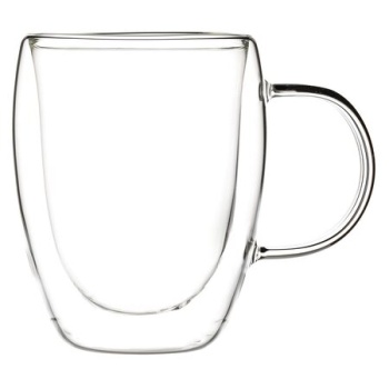 Кружка необжигающая 350мл термостойкое стекло, 2шт