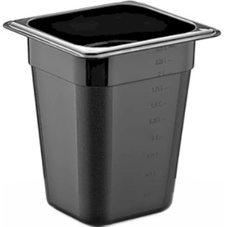 Гастроемкость 1/6-200 3.4л 176x162x200мм черная (PC)