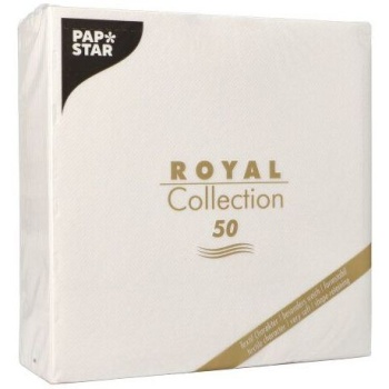 Салфетка 40x40см ROYAL Collection белая, 50шт