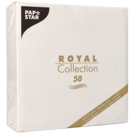 Салфетка 40x40см ROYAL Collection белая, 50шт