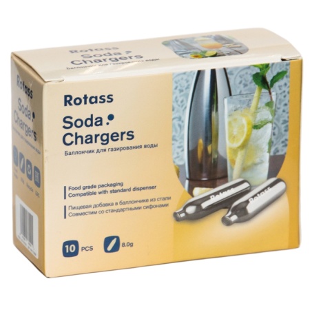 Баллончики для содовой воды ROTASS (CO2), 10шт