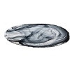 Блюдо овальное стеклянное 38x25x(h)3см Focus черный дым