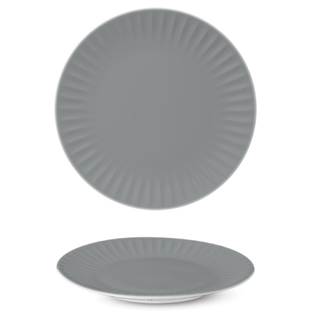 Тарелка плоская Ø21см RIBBY графит