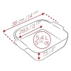 Емкость квадратная для запекания APPOLIA 36см 5.4л Sage Green