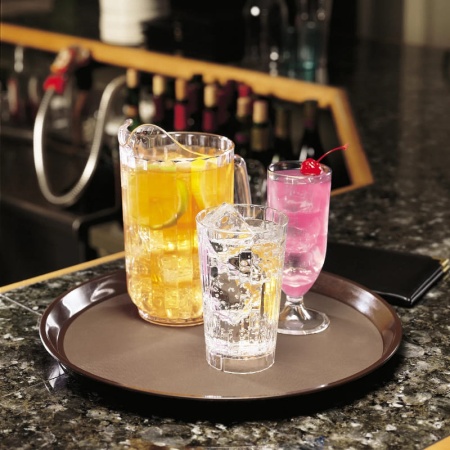 Поднос с нескользящей поверхностью Ø40.5см Cambro коричневый