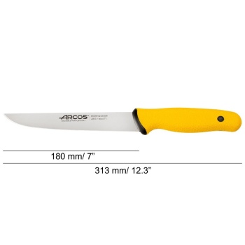 Нож мясной обвалочный 18см DUO PRO желтый