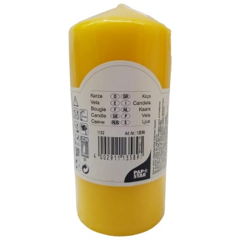 Свеча желтая Ø6x(h)13см GOLDEN YELLOW Pap Star