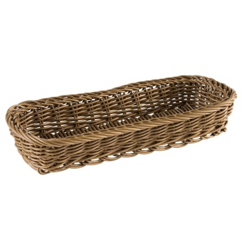 Корзинка для столовых приборов 27x10x4.5см коричневая APS