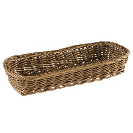 Корзинка для столовых приборов 27x10x4.5см коричневая APS