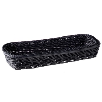 Корзинка для столовых приборов 27x10x4.5см черная APS