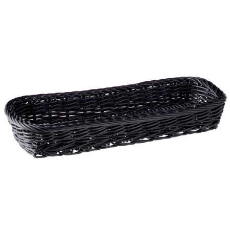 Корзинка для столовых приборов 27x10x4.5см черная APS
