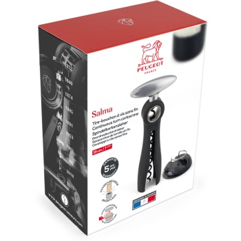 Штопор SALMA Black с обрезателем фольги