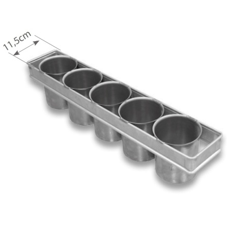 Форма для выпечки 5 модулей 9.5x12x60см