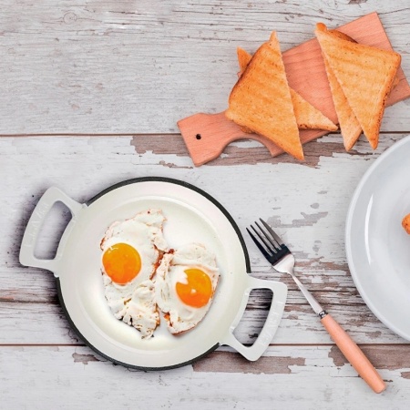 Сковорода Ø16см LAVA чугунная эмаль красная