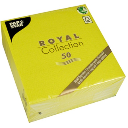 Салфетка 1/4 33x33см ROYAL Collection лаймовая, 50шт