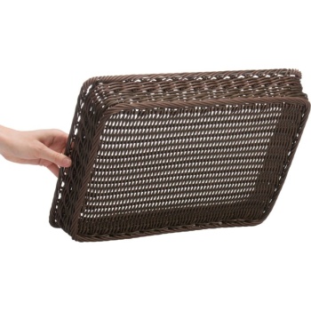 Корзинка для хлебобулочных изделий 40x30x7см коричневый