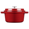 Кокот с крышкой Ø12см 350мл красный