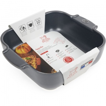 Емкость квадратная для запекания APPOLIA 21см SLATE