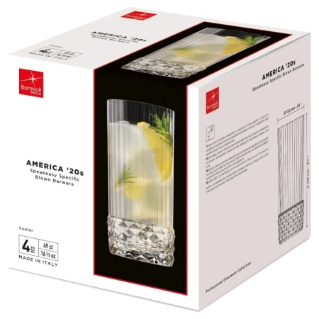 Набор стаканов 490мл Cooler AMERICA'20s, 4шт