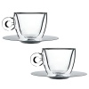 Набор чашек 300мл с блюдцами Thermic Glass, 2шт