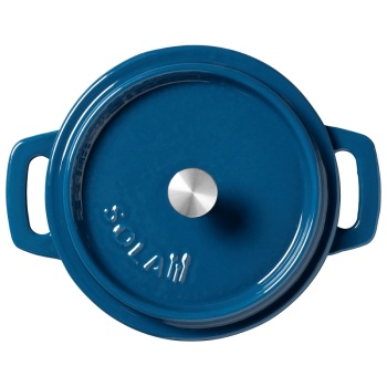 Кокот с крышкой Ø14см 600мл синий