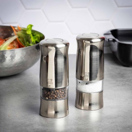 Электрическая мельница для соли ZELI Stainless Steel 14см – Zirlion