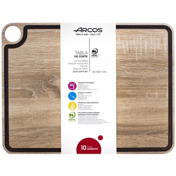 Доска разделочная 43x33мм с желобом NATURAL Arcos