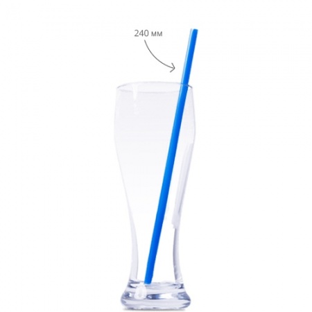 Трубочки для коктейля ø8x240мм прямые черные Milk, 250шт