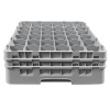 Кассета Camrack на 36 ячеек для мойки и хранения бокалов Ø7.3x15.5см Cambro серый