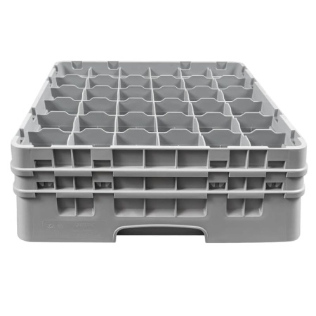 Кассета Camrack на 36 ячеек для мойки и хранения бокалов Ø7.3x15.5см Cambro серый