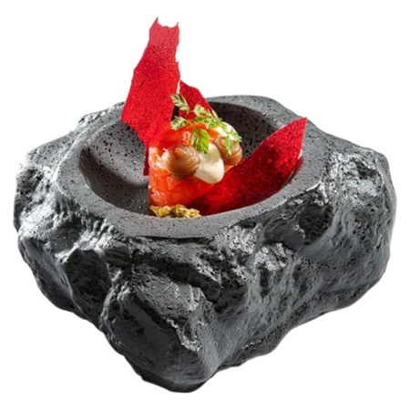 Блюдо для подачи с крышкой 16.5см Natural stone - Raw by RBC